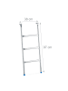 relaxdays Leiter Trampolin in Silber - (B)38 x (T)97 cm