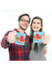 Mr. & Mrs. Panda Trinkbecher Rotkehlchen Weihnachten ohne Spruch in Eisblau