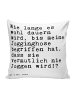 Mr. & Mrs. Panda Kissen Wie lange es wohl... mit Spruch in Weiß