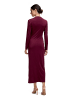 Vera Mont Abendkleid mit V-Ausschnitt in Deep Dahlia