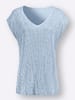 creation L V-Ausschnitt-Pullover in hellblau