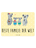 Mr. & Mrs. Panda tafel Koala Familie zwei mit Spruch in Gelb Pastell