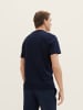 Tom Tailor Logo T-Shirt 2-er Pack Kurzarm Set mit Logo Print in Blau-Grau