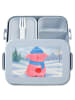 Mr. & Mrs. Panda Bento Box Schweinchen Glühwein Design ohne Spruch in Blau Pastell