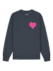 wat? Apparel Sweatshirt Pink Heart in India Ink Grey