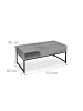 relaxdays Couchtisch in Dunkelbraun - (B)110 x (H)45 x (T)50 cm