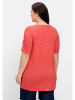 sheego Shirt in rot gemustert