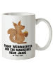 Mr. & Mrs. Panda Keramikbecher Eichhörnchen Weihnachten mit Spruch in Weiß
