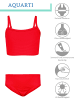 Aquarti Mädchen Bikini Set Zweiteilig Bikinislip Bustier in rot