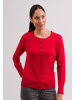 CASH-MERE.CH Cardigan Rundhals in Rot
