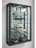 VCM  Wandvitrine Glasvitrine Vitrosa Spiegel in Schwarz