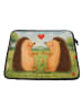 Mr. & Mrs. Panda Laptop Tasche Igel Liebe Design ohne Spruch in Weiß