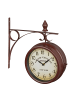 relaxdays Bahnhofsuhr in Braun - (B)35 x (H)34 x (T)10 cm