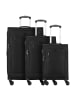 D&N Travel Line 6804 4-Rollen Kofferset 3tlg. schwarz