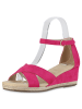 VAN HILL Keilsandaletten Chloe in Fuchsia Velours