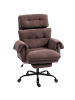 HOMCOM Bürostuhl-80L x 77B x 108-116H cm-Kaffee-Braun