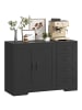 HOMCOM Sideboard-105L x 40B x 76H cm-Schwarz