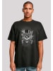 F4NT4STIC Oversize T-Shirt Guns 'N' Roses Skull and Pistols in schwarz