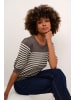 CULTURE Strickpullover CUannemarie Classic fit in Falcon/whitecap stripe