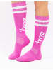 Socken Cheerleader Wool Socks in True Pink