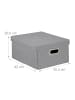 relaxdays 4x Aufbewahrungsbox in Grau - (B)34,5 x (H)20,5 x (T)42 cm