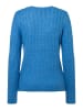 More & More weicher Zopfpullover in winterblue