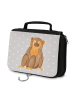Mr. & Mrs. Panda Kosmetiktasche Affe ohne Spruch in Grau Pastell