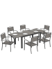 Outsunny Outdoor Essgruppe in Grau 225L x 85B x 75H cm