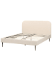 Beliani Doppelbett FLAYAT in Beige/Schwarz - (W) 173 x (H) 109 x (L) 215 cm