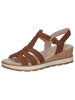 Caprice Sandalette in COGNAC NUBUC