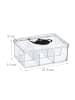 relaxdays Teebox in Transparent - (B)21,5 x (H)9 x (T)15 cm