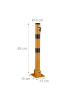 relaxdays 3 x Absperrpfosten in Gelb/ Schwarz - (B)15 x (H)65 x (T)13 cm