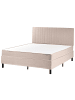 Beliani Doppelbett COUNTESS  in Beige/Braun - (W) 161 x (H) 114 x (L) 201 cm