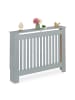relaxdays Heizkörperverkleidung "Landhaus" in Grau - (B)112 x (H)83 x (T)19 cm