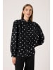 Soaked in Luxury Langarm - Hemd SLIdola Lockere Passform in Black and White Dots