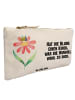 Mr. & Mrs. Panda Kulturtasche Hummel Blume mit Spruch in Weiß