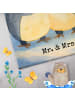 Mr. & Mrs. Panda Gästehandtücher Pinguin umarmen Design mit Spruch in Weiß