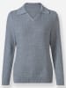 WITT WEIDEN Polopullover in rauchblau-meliert