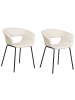 Beliani 2er-Set Esszimmerstuhl ELMA in Beige/Schwarz