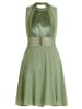 Vera Mont Cocktailkleid mit Spitzeneinsatz in Autumn Green