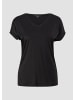 comma T-Shirt kurzarm in Schwarz