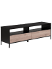 Beliani TV-Schrank SYDNEY in Schwarz/Braun - (W) 150 x (H) 52 x (L) 42 cm