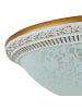 Licht-Erlebnisse Deckenlampe Ø 35 x (H)19 cm in Shabby Weiß Gold Weiß