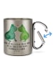 Mr. & Mrs. Panda Edelstahltasse Frosch Liebe mit Spruch in Silber