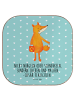 Mr. & Mrs. Panda Untersetzer für Gläser Fuchs Laterne mit Spruch in Türkis Pastell