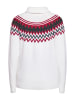 Usha Damen Strickpullover in Wollweiss Mehrfarbig