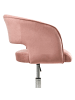 Beliani Bürostuhl KATONAH in Rosa/Schwarz/Silber - (W) 57 x (H) 78 x (L) 57 cm
