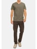 Jack & Jones T-Shirt Split in Weiß / beige / grün