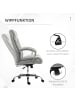 Vinsetto Bürostuhl-65B x 78T x 110-118H cm-Hellgrau