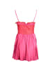 GAELLE PARIS Pink Baumwolle Damen Kleid mit Spitze Detail